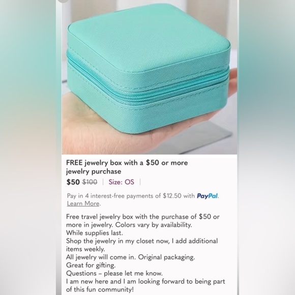 NWOT Set of five stretchy crystal rings - Picture 3 of 5